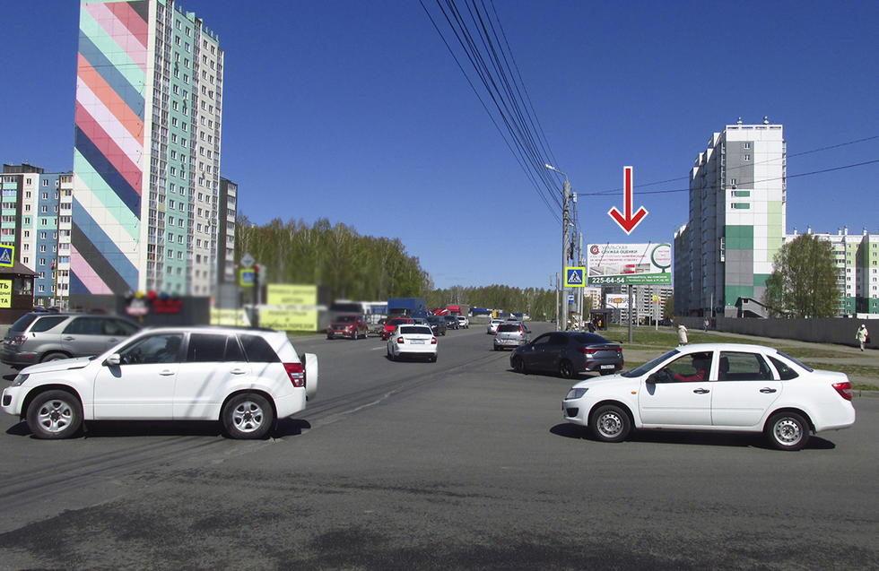 Фотография рекламного носителя, тип: Билборд 3x6, адрес: Бейвеля ул. Х Краснопольский пр-т., Челябинск, Челябинская область, Россия. Сторона A №1026817