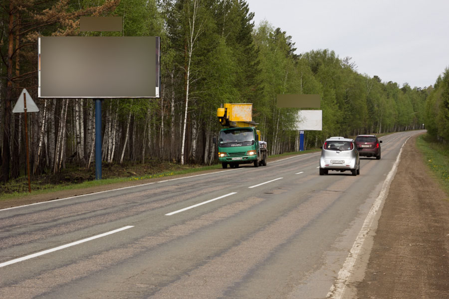 Фотография рекламного носителя, тип: Билборд 3x6, адрес: Байкальский тракт, 26 850м, Иркутск, Иркутская область, Россия. Сторона Б №509328