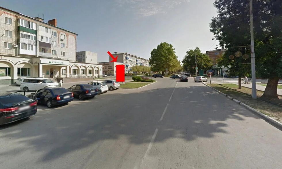 Фотография рекламного носителя, тип: Ситиформат 1.8x1.2, адрес: Красная ул., отделение Сбербанка России, Славянск-на-Кубани, Краснодарский край, Россия. Сторона Б1-Б5 №854336