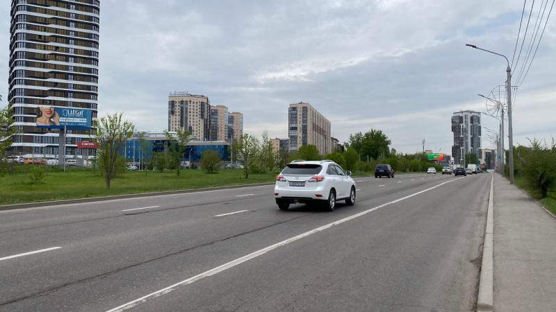 Фотография рекламного носителя, тип: Суперсайт 4x12, адрес: Авиаторов ул., Красноярск, Красноярский край, Россия. Сторона Б №1096441