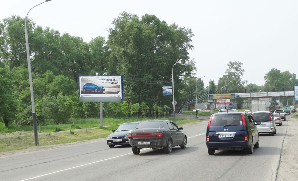 Фотография рекламного носителя, тип: Билборд 3x6, адрес: Пионерская ул. Х Суворова ул., Хабаровск, Хабаровский край, Россия. Сторона Б №328142