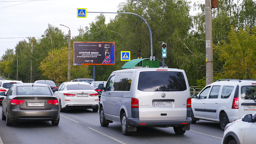 Фотография рекламного носителя, тип: Билборд 3x6, адрес: Победы пр-т., д.287, Челябинск, Челябинская область, Россия. Сторона А1-A3 №835721