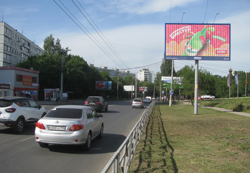 Фотография рекламного носителя, тип: Билборд 3x6, адрес: Стара-Загора ул., д.202б, Самара, Самарская область, Россия. Сторона A1-A3 №791037