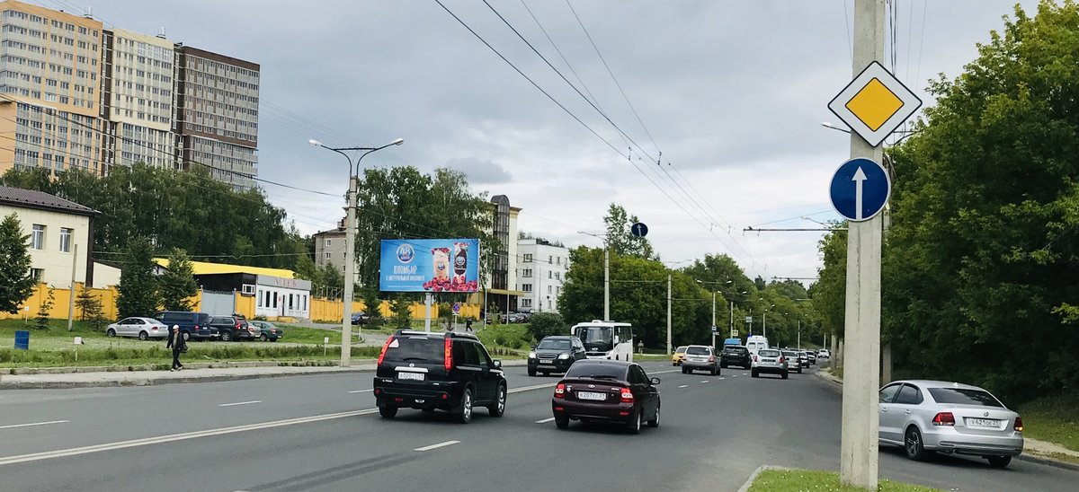 Фотография рекламного носителя, тип: Билборд 3x6, адрес: Президентский б-р., Хлебозавод, Чебоксары, Республика Чувашия, Россия. Сторона B №838400