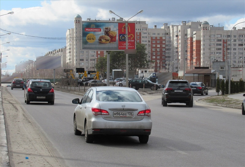 Фотография рекламного носителя, тип: Билборд 3x6, адрес: Шишкова ул., 250м до Московского пр-т., Воронеж, Воронежская область, Россия. Сторона А1-А3 №596203
