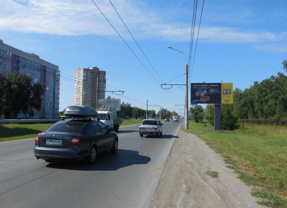 Фотография рекламного носителя, тип: Билборд 3x6, адрес: Архитекторов б-р., д.15/1, Омск, Омская область, Россия. Сторона А №1009713