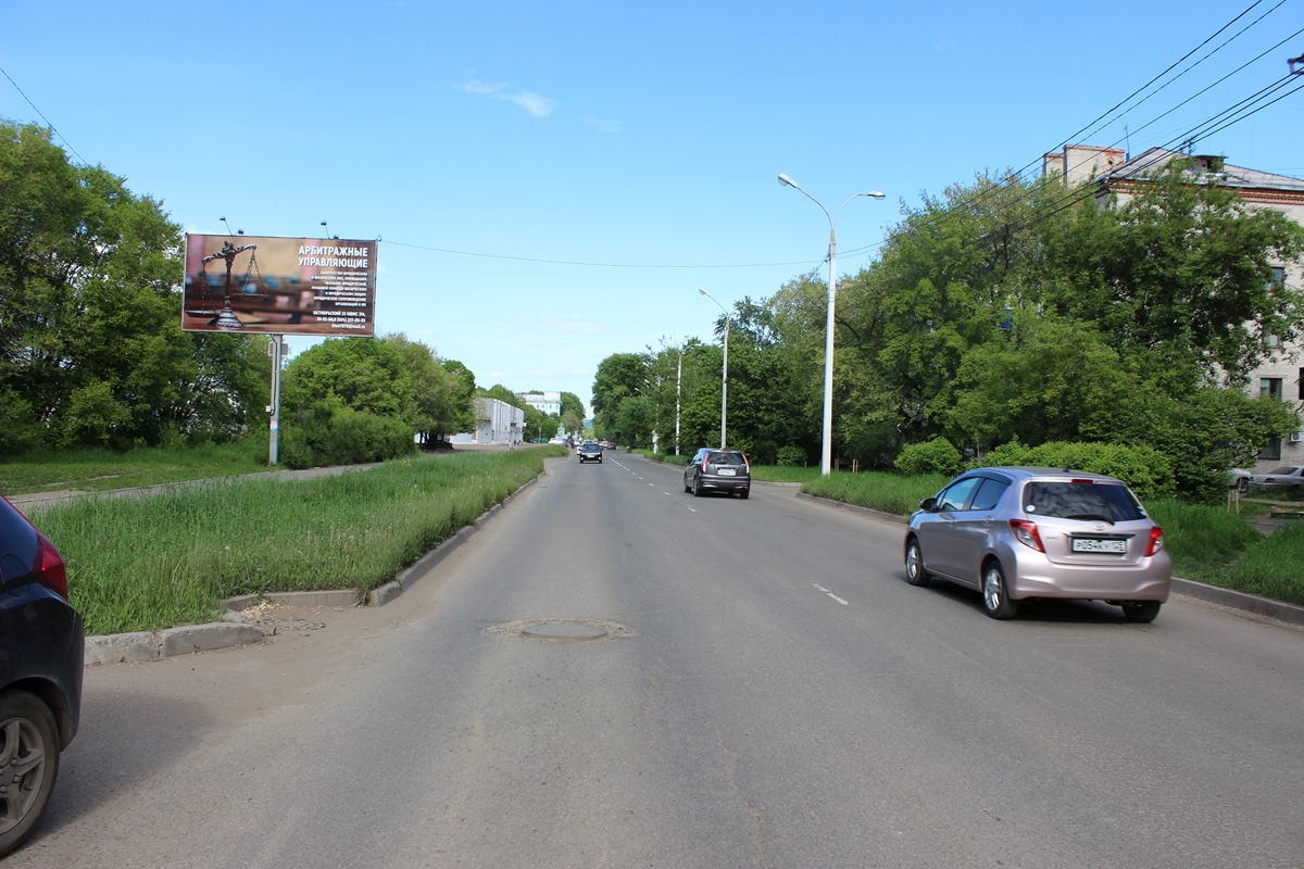 Фотография рекламного носителя, тип: Билборд 3x6, адрес: Комсомольская ул., д.32, Комсомольск-на-Амуре, Хабаровский край, Россия. Сторона Б №842965