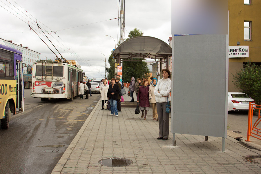 Фотография рекламного носителя, тип: Нестандартный ситиформат, адрес: Байкальская ул., ООТ Волжская, поз.3, Иркутск, Иркутская область, Россия. Сторона А №509395