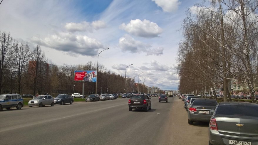 Фотография рекламного носителя, тип: Билборд 3x6, адрес: Р. Беляева ул., н-в Бани №3, Набережные Челны, Республика Татарстан, Россия. Сторона B №685785