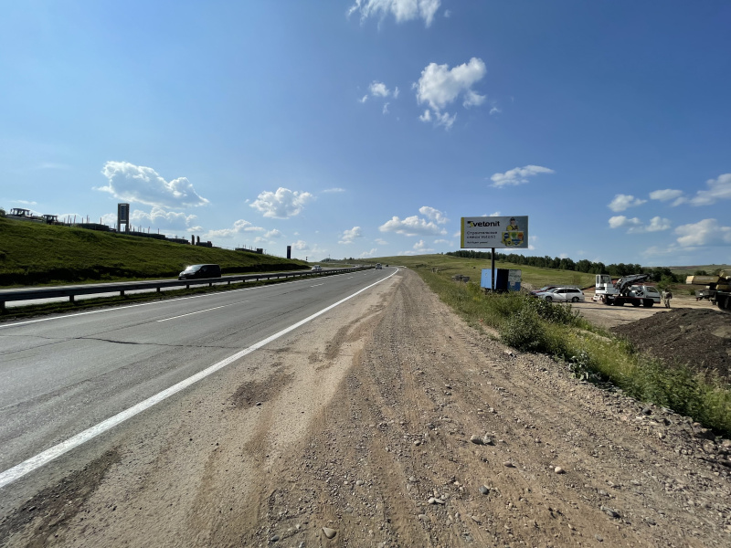 Фотография рекламного носителя, тип: Билборд 3x6, адрес: Северное ш., 900м после развязки Котельникова ул., Красноярск, Красноярский край, Россия. Сторона А №1098246