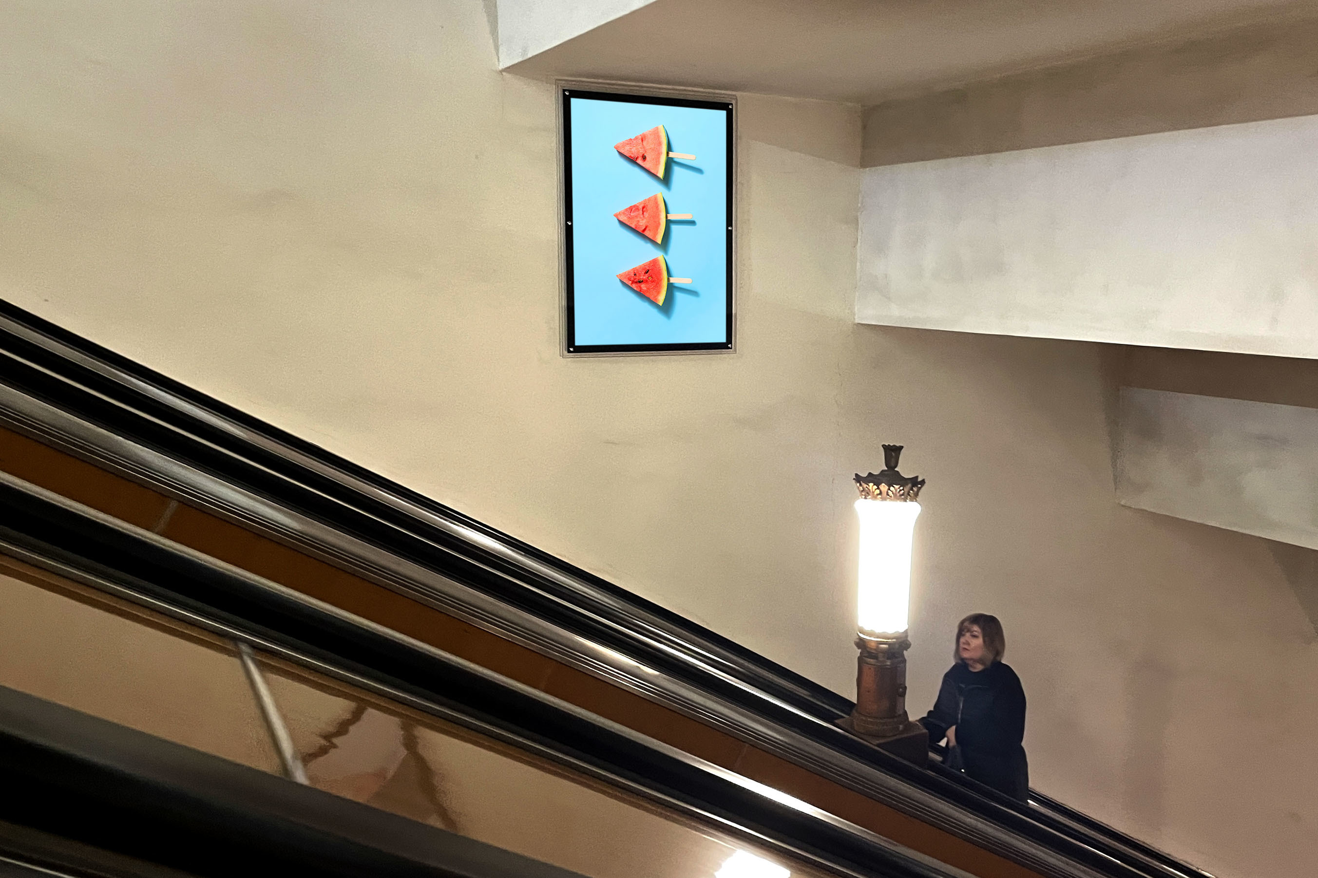 Фотография рекламного носителя, тип: Кристалайт, адрес: Станция метро «Ленинский проспект», линия Калужско-Рижская, Москва, Россия. Сторона/вариант №1001819