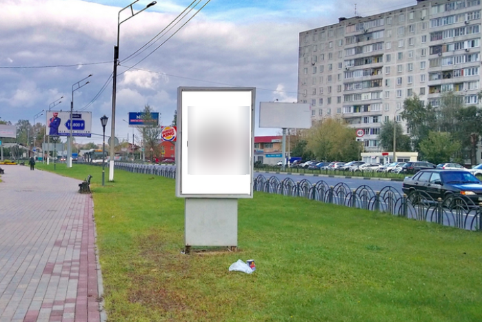 Фотография рекламного носителя, тип: Ситиформат 1.8x1.2, адрес: Декабристов ул., д.7, Ногинск, Московская область, Россия. Сторона B №720026