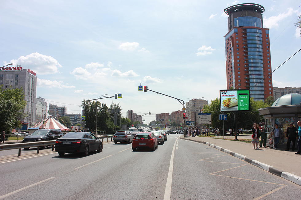 Фотография рекламного носителя, тип: Билборд 3x6, адрес: Пролетарский пр-т., д.10, Щелково, Московская область, Россия. Сторона А1 №973286