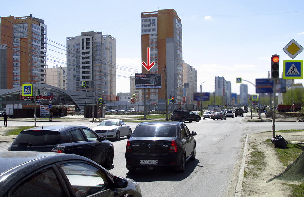 Фотография рекламного носителя, тип: Билборд 3x6, адрес: Бейвеля ул. Х Краснопольский пр-т., д.17Б, Челябинск, Челябинская область, Россия. Сторона В №1026812