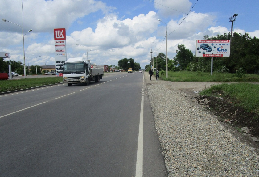 Фотография рекламного носителя, тип: Билборд 3x6, адрес: Келермесское ш., поз.1, Майкоп, Республика Адыгея, Россия. Сторона А №1088060