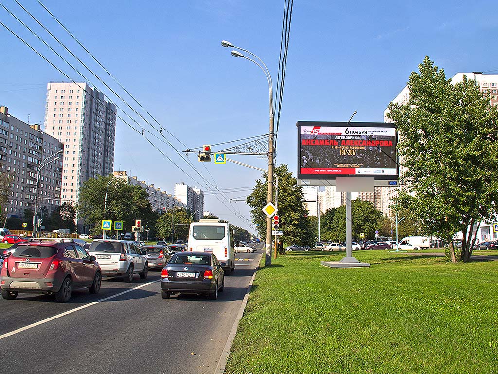 Фотография рекламного носителя, тип: Билборд 3x6, адрес: Алтуфьевское ш., д.70, корп.2, Москва, Россия. Сторона Ah1-Аh4 №882948