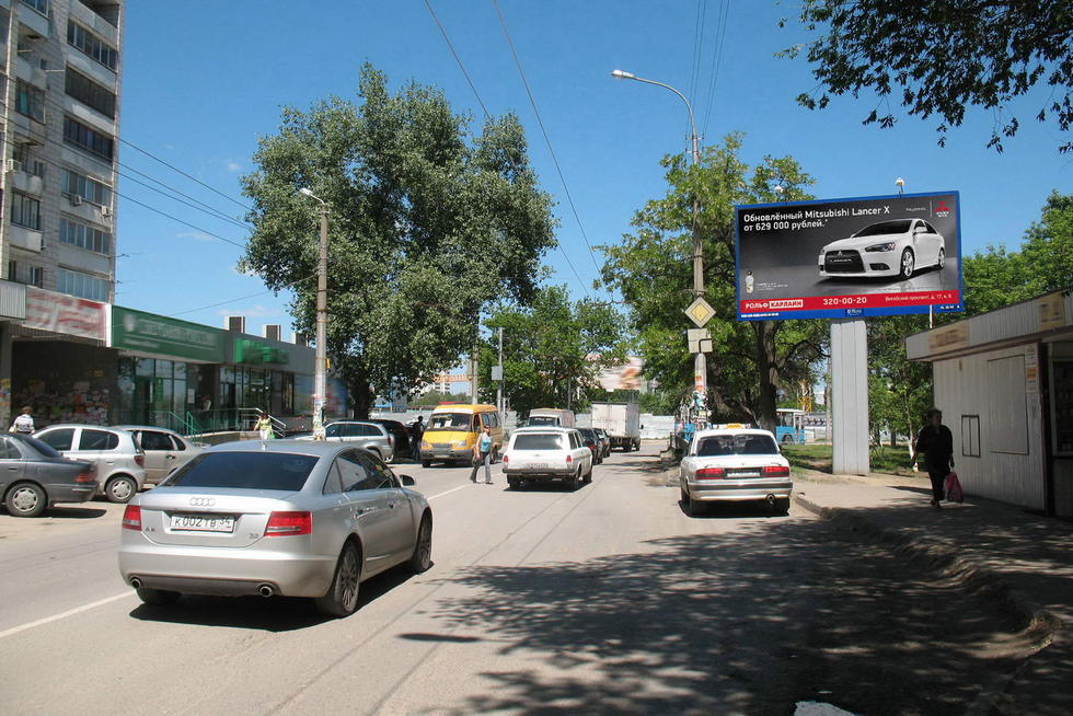Фотография рекламного носителя, тип: Билборд 3x6, адрес: Туркменская ул. Х Авиаторская ул., Волгоград, Волгоградская область, Россия. Сторона А №337847