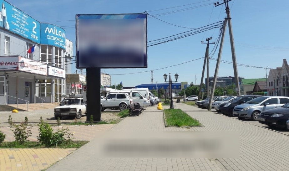 Фотография рекламного носителя, тип: Ситиборд 2.7x3.7, адрес: Ленина ул., д.147, Белореченск, Краснодарский край, Россия. Сторона Б №1062672