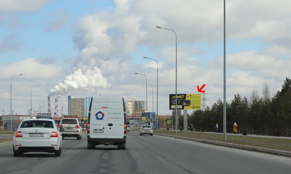 Фотография рекламного носителя, тип: Билборд 3x6, адрес: Тюменский тракт, поз.3, Сургут, Ханты-Мансийский автономный округ – Югра, Россия. Сторона А №1068240