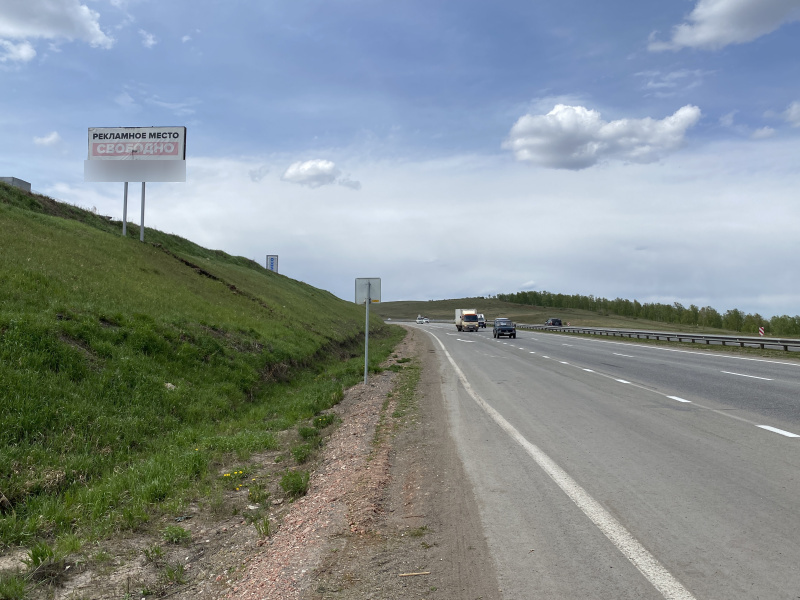 Фотография рекламного носителя, тип: Билборд 3x6, адрес: М53 фед. а/д, 9 000м до поста ДПС, Красноярск, Красноярский край, Россия. Сторона Б №780186