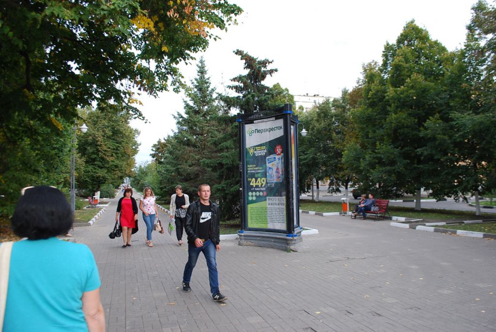 Фотография рекламного носителя, тип: Пиллар 3x1.4, адрес: Народный б-р., Белгород, Белгородская область, Россия. Сторона C №344061