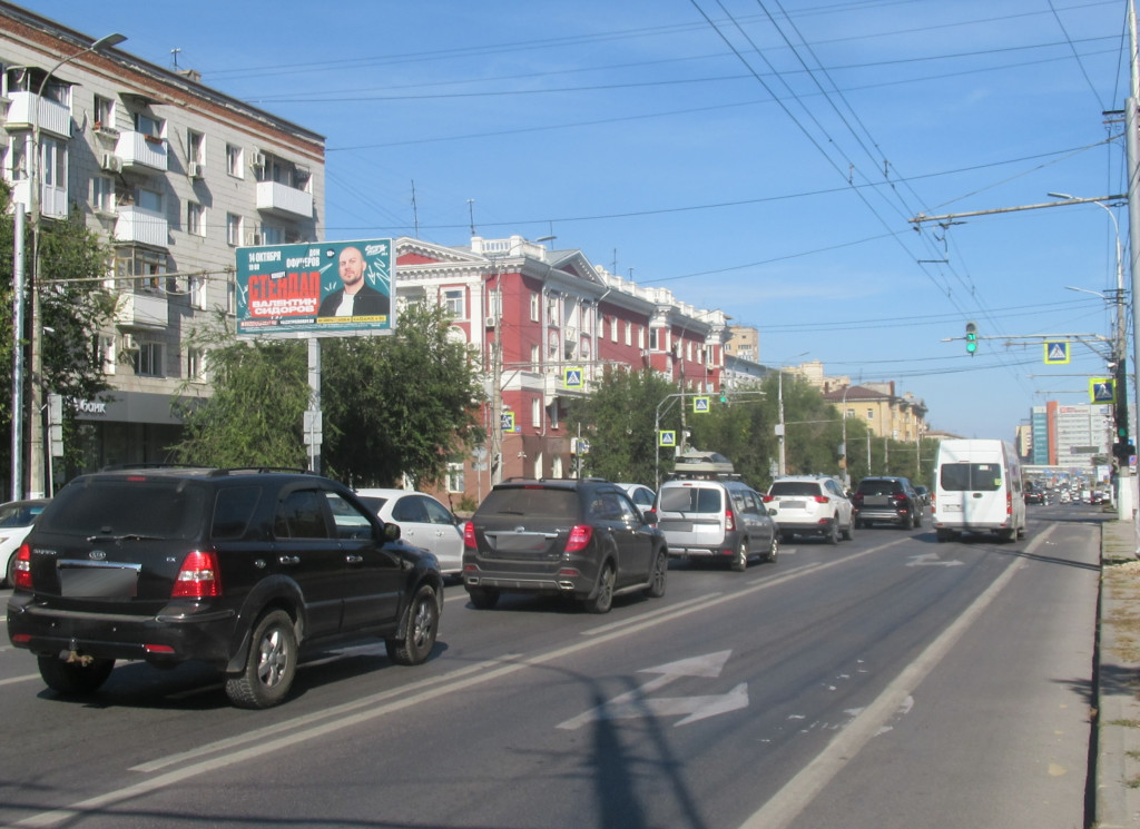 Фотография рекламного носителя, тип: Билборд 3x6, адрес: Ленина пр-т., д.35 Х Пражской ул., Волгоград, Волгоградская область, Россия. Сторона Б №1000641