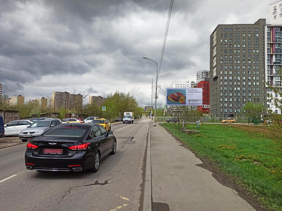 Фотография рекламного носителя, тип: Билборд 3x6, адрес: Коммунарка пос., Бачуринская ул., д.13, Москва, Россия. Сторона А №819882
