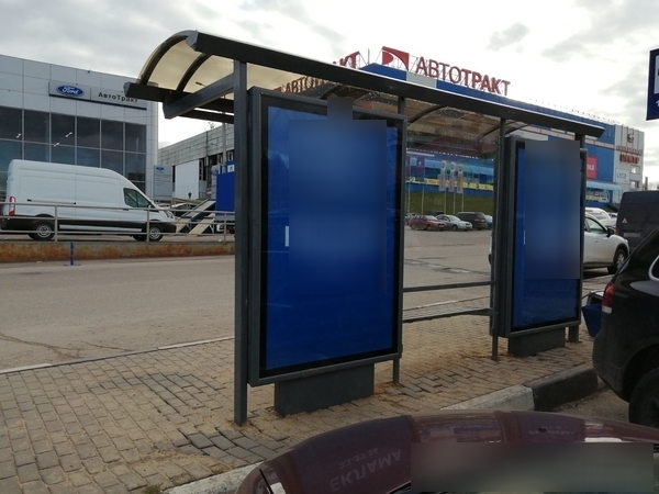 Фотография рекламного носителя, тип: Остановка 1.8x1.2, адрес: Куйбышева ул., д.24, Владимир, Владимирская область, Россия. Сторона Б1 №836178