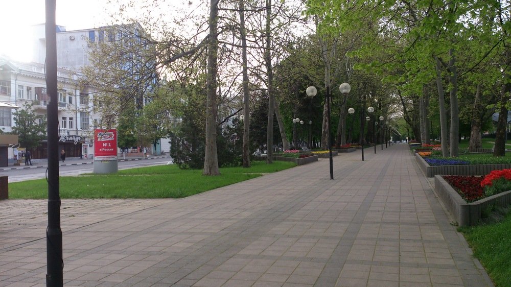 Фотография рекламного носителя, тип: Нестандартный ситиформат, адрес: Советов ул., д.22-24, поз.1, Новороссийск, Краснодарский край, Россия. Сторона Б №587833