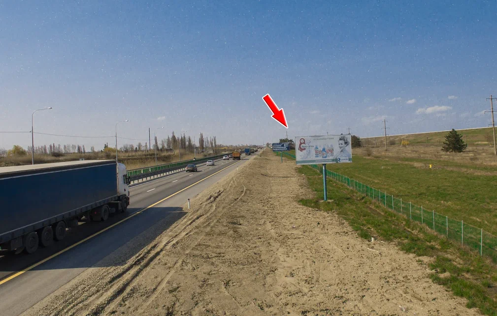 Фотография рекламного носителя, тип: Билборд 3x6, адрес: М-4 Дон а/д, 1349 650м, Краснодар, Краснодарский край, Россия. Сторона А №602529
