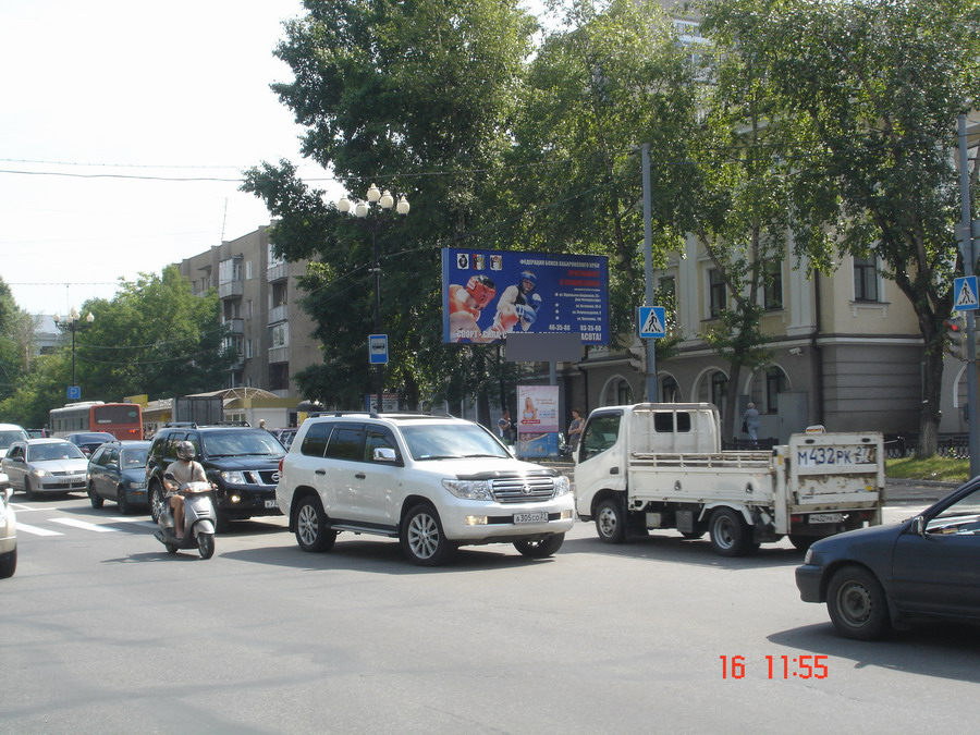 Фотография рекламного носителя, тип: Билборд 3x6, адрес: Ленина ул. Х Постышева ул., Хабаровск, Хабаровский край, Россия. Сторона A №482491