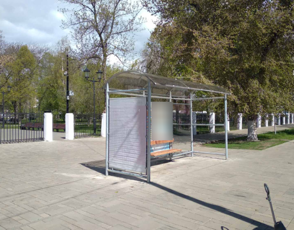 Фотография рекламного носителя, тип: Остановка 1.8x1.2, адрес: Красноармейская ул. Х Галактионовская ул., Самара, Самарская область, Россия. Сторона В2 №1079702