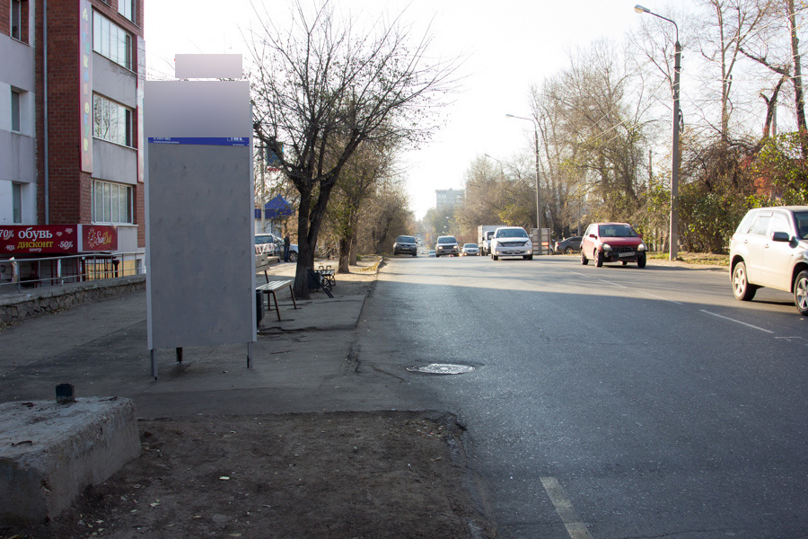 Фотография рекламного носителя, тип: Нестандартный ситиформат, адрес: Гоголя ул., д.53/3, Иркутск, Иркутская область, Россия. Сторона Б №509525