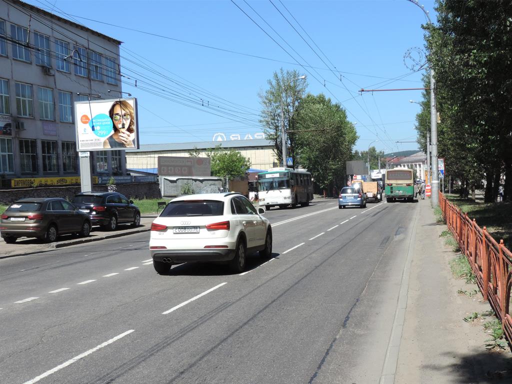 Фотография рекламного носителя, тип: Ситиборд 2.7x3.7, адрес: Ширямова ул. Х Жигулевская ул., Иркутск, Иркутская область, Россия. Сторона B №457583