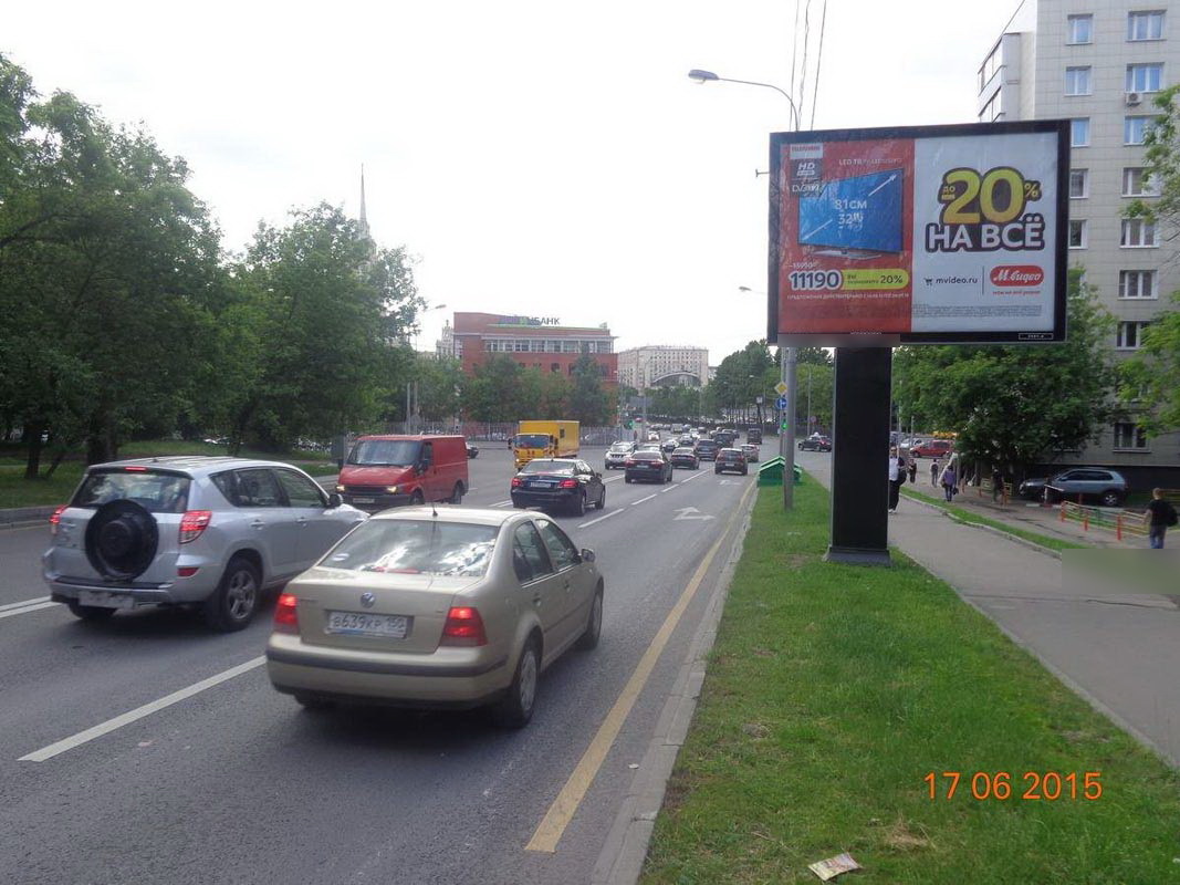Фотография рекламного носителя, тип: Ситиборд 2.7x3.7, адрес: 1905 года ул., д.1, Москва, Россия. Сторона А1-А6 №359385