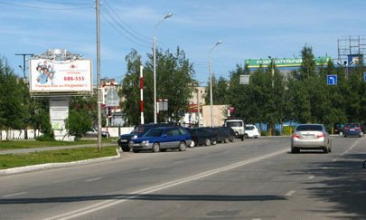 Фотография рекламного носителя, тип: Билборд 3x6, адрес: Мира ул., д.74а, Нижневартовск, Ханты-Мансийский автономный округ – Югра, Россия. Сторона В №676616