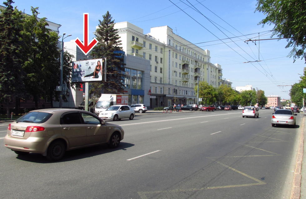 Фотография рекламного носителя, тип: Билборд 3x6, адрес: Свободы ул., д.82 Х Плеханова ул., Челябинск, Челябинская область, Россия. Сторона В №375601