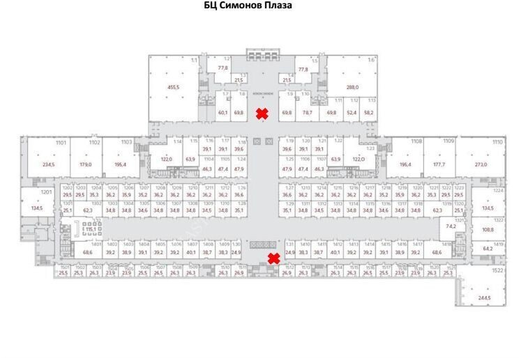 Фотография рекламного носителя, тип: Диспенсер листовок, адрес: Бизнес-центр «Симонов плаза», Ленинская Слобода ул., д.26, стр.5, Москва, Россия. Сторона/вариант №655269