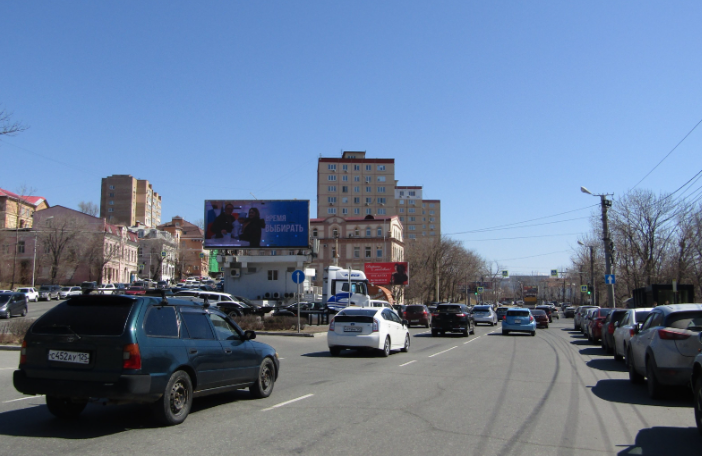 Фотография рекламного носителя, тип: Медиафасад, адрес: Светланская ул., д.112, Владивосток, Приморский край, Россия. Сторона A1-A10 №720572
