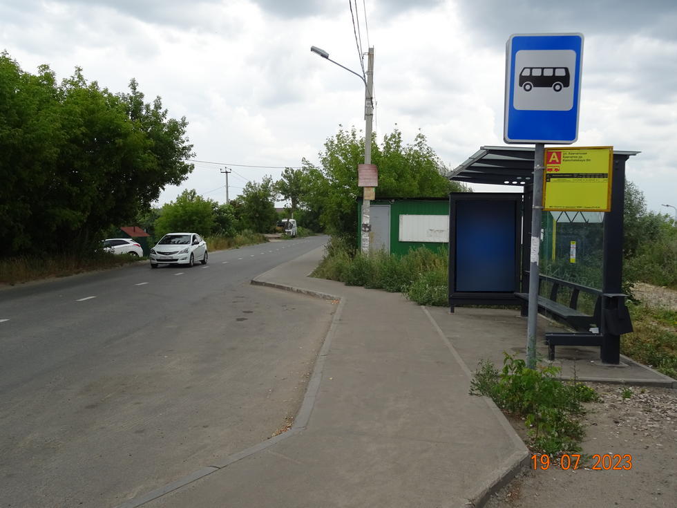 Фотография рекламного носителя, тип: Остановка 1.8x1.2, адрес: Шоссейная ул., д.2Д, Казань, Республика Татарстан, Россия. Сторона A №1042762
