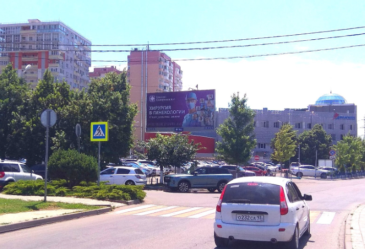 Фотография рекламного носителя, тип: Билборд 3x6, адрес: Новицкого ул., д.3, Краснодар, Краснодарский край, Россия. Сторона Б №432850