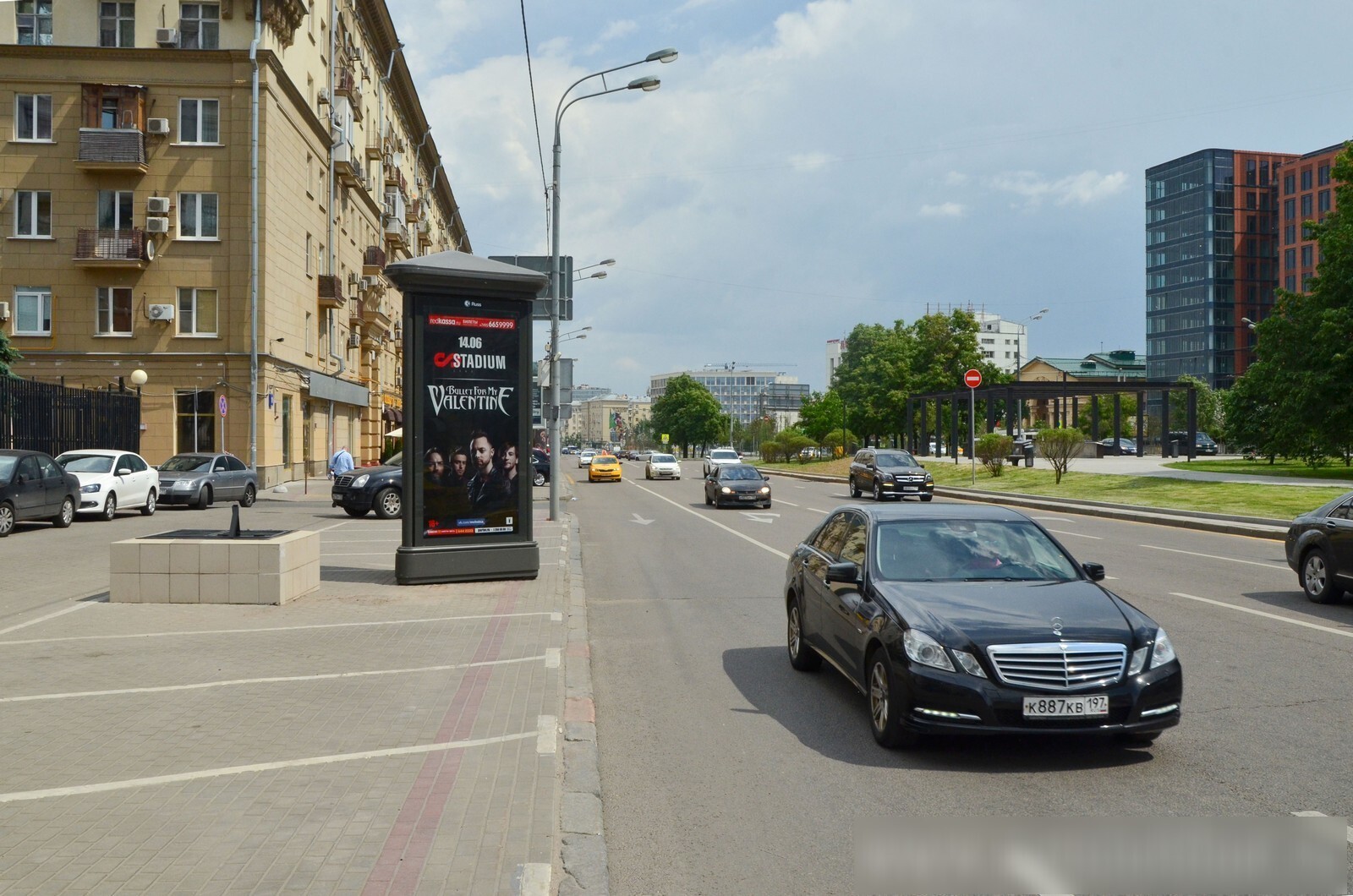 Фотография рекламного носителя, тип: Пиллар 3x1.4, адрес: Житная ул., д.12, Москва, Россия. Сторона Б №329674