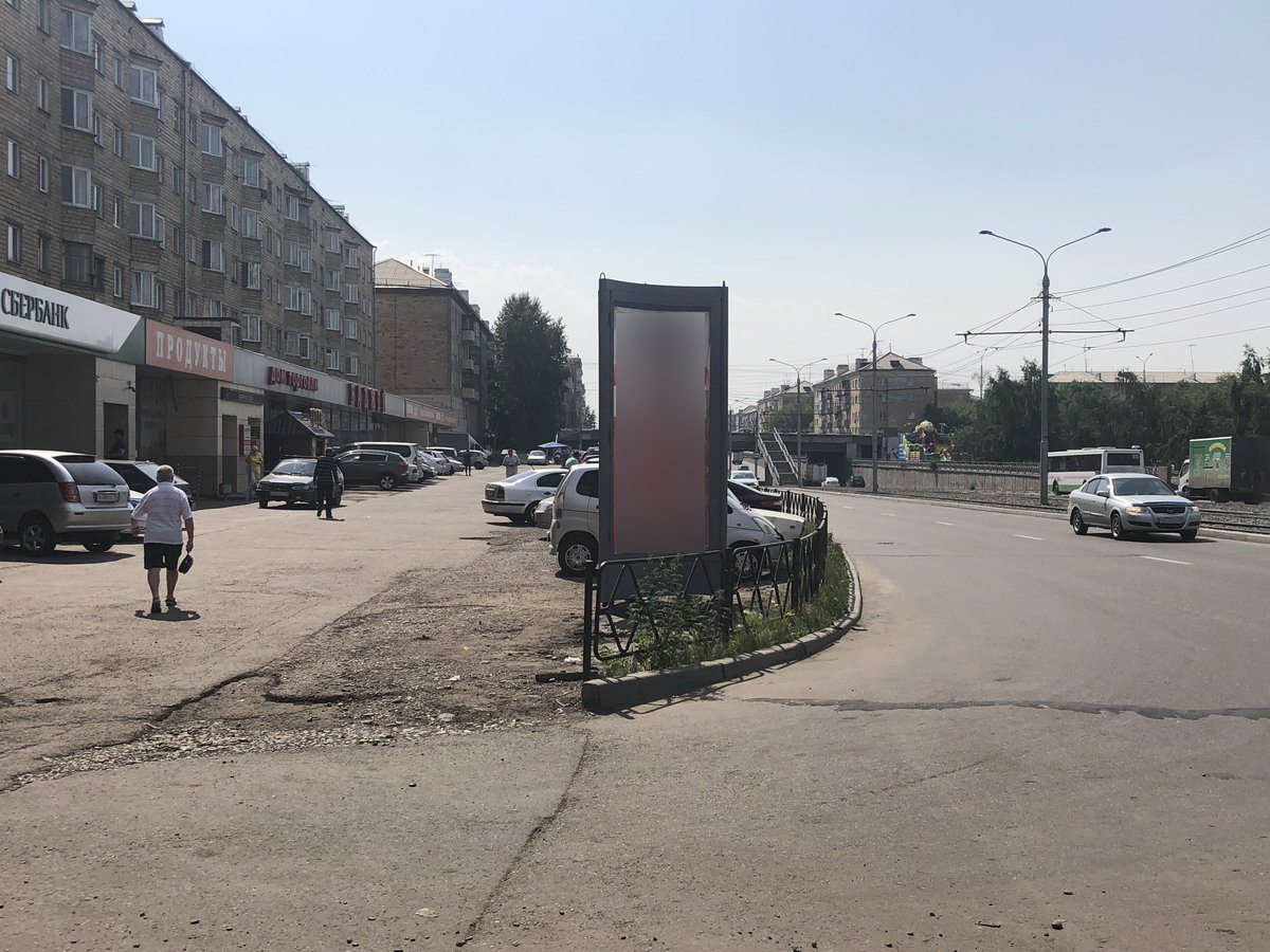 Фотография рекламного носителя, тип: Пиллар 3x1.4, адрес: Красноярский рабочий пр-т., д.47, Красноярск, Красноярский край, Россия. Сторона А2 №780351