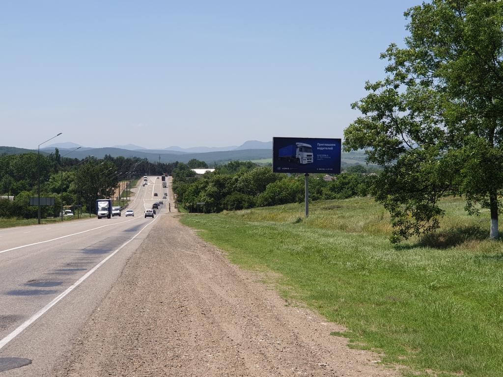 Фотография рекламного носителя, тип: Билборд 3x6, адрес: ФАД А-146, 78 410м, Абинск, Краснодарский край, Россия. Сторона A №698773