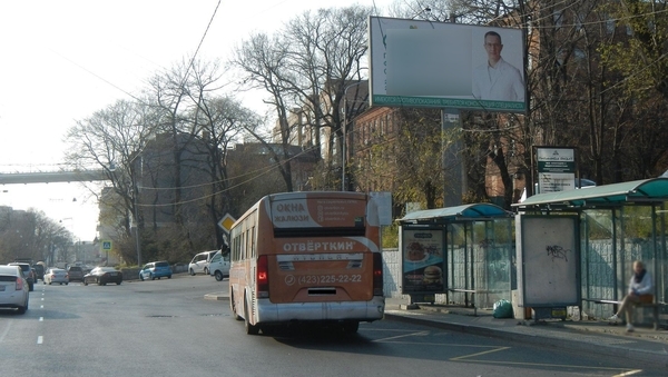Фотография рекламного носителя, тип: Билборд 3x6, адрес: Светланская ул., д.83, Владивосток, Приморский край, Россия. Сторона А1 №774874