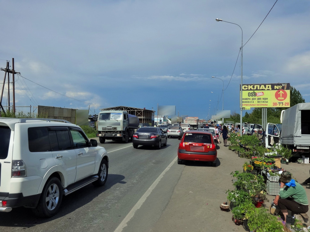 Фотография рекламного носителя, тип: Билборд 3x6, адрес: Велижанский тракт, 4 000м, Тюмень, Тюменская область, Россия. Сторона А №354272