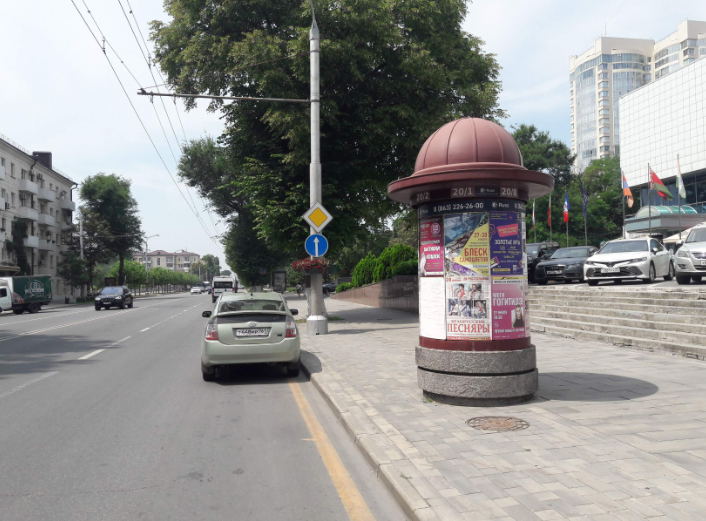 Фотография рекламного носителя, тип: Уличный информационный стенд, адрес: Большая Садовая ул., д.115, Краснодар, Краснодарский край, Россия. Сторона Б1 №1326066