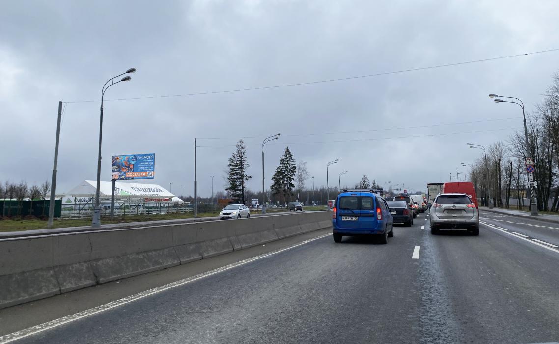 Фотография рекламного носителя, тип: Билборд 3x6, адрес: Калужское ш., 42 450м, Москва, Россия. Сторона B №1055176