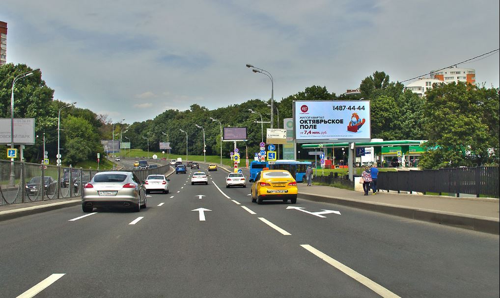 Фотография рекламного носителя, тип: Билборд 3x6, адрес: Рублевское ш., д.12, Москва, Россия. Сторона Аh1-Аh4 №938522