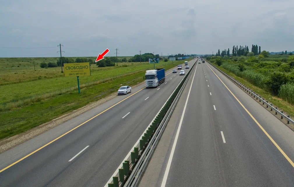 Фотография рекламного носителя, тип: Билборд 3x6, адрес: М-4 Дон а/д, 1348 850м, Краснодар, Краснодарский край, Россия. Сторона Б №602514